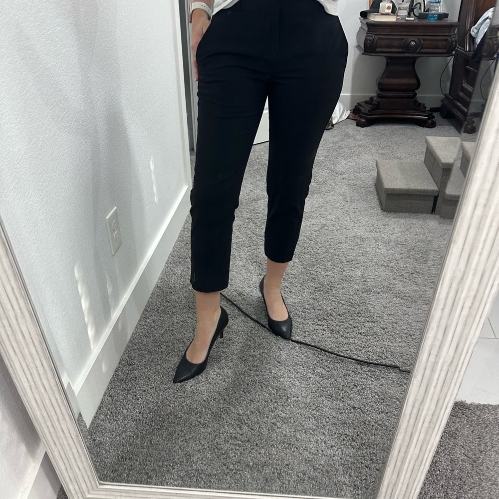 Banana Republic Black Cropped Ankle Pants Avery Style